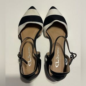 CL by Laundry black and white dress shoes, Size 6.5M